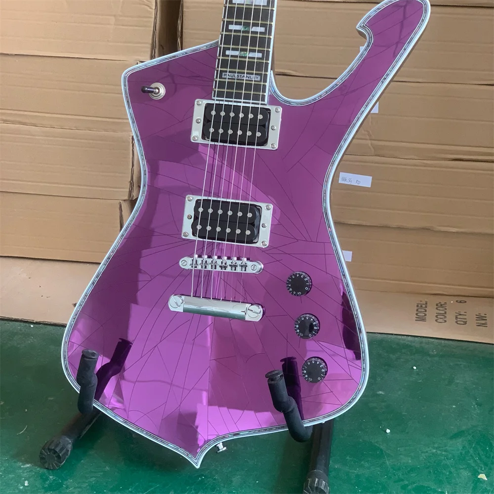 

Free delivery of Ibanna signature broken mirror purple electric guitar guitars guitarra