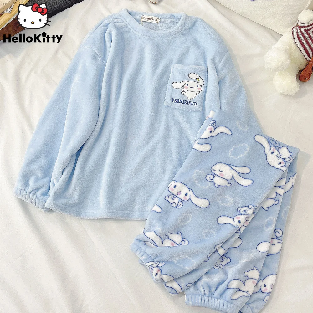Sanrio Cinnamoroll плюшевые пижамные штаны Y2k милые Мультяшные пижамы флисовый фланелевый пуловер теплые толстые пижамы Домашняя одежда подарок дл... 
Sanrio Cinnamoroll плюшевые пижамные штаны Y2k милые Мультяшные пижамы флисовый фланелевый пуловер теплые толстые пижамы Домашняя одежда подарок дл...
