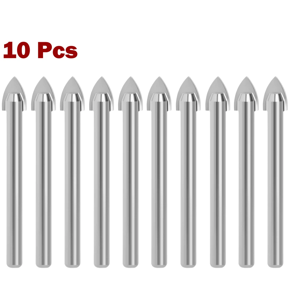 10pcs 6mm Glass Drill Bits Cemented Carbide Head Hole Saws Round Handle For Titanium Ceramic Tile Glass Drilling Glass Drill Bit
10pcs 6mm Glass Drill Bits Cemented Carbide Head Hole Saws Round Handle For Titanium Ceramic Tile Glass Drilling Glass Drill Bit