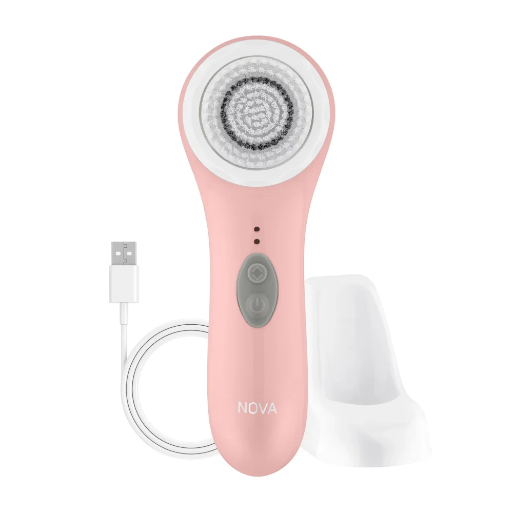 NOVA, Advanced Rechargeable Sonic Facial Cleansing Brush With Antimicrobial Bristles, Pink
NOVA, Advanced Rechargeable Sonic Facial Cleansing Brush With Antimicrobial Bristles, Pink