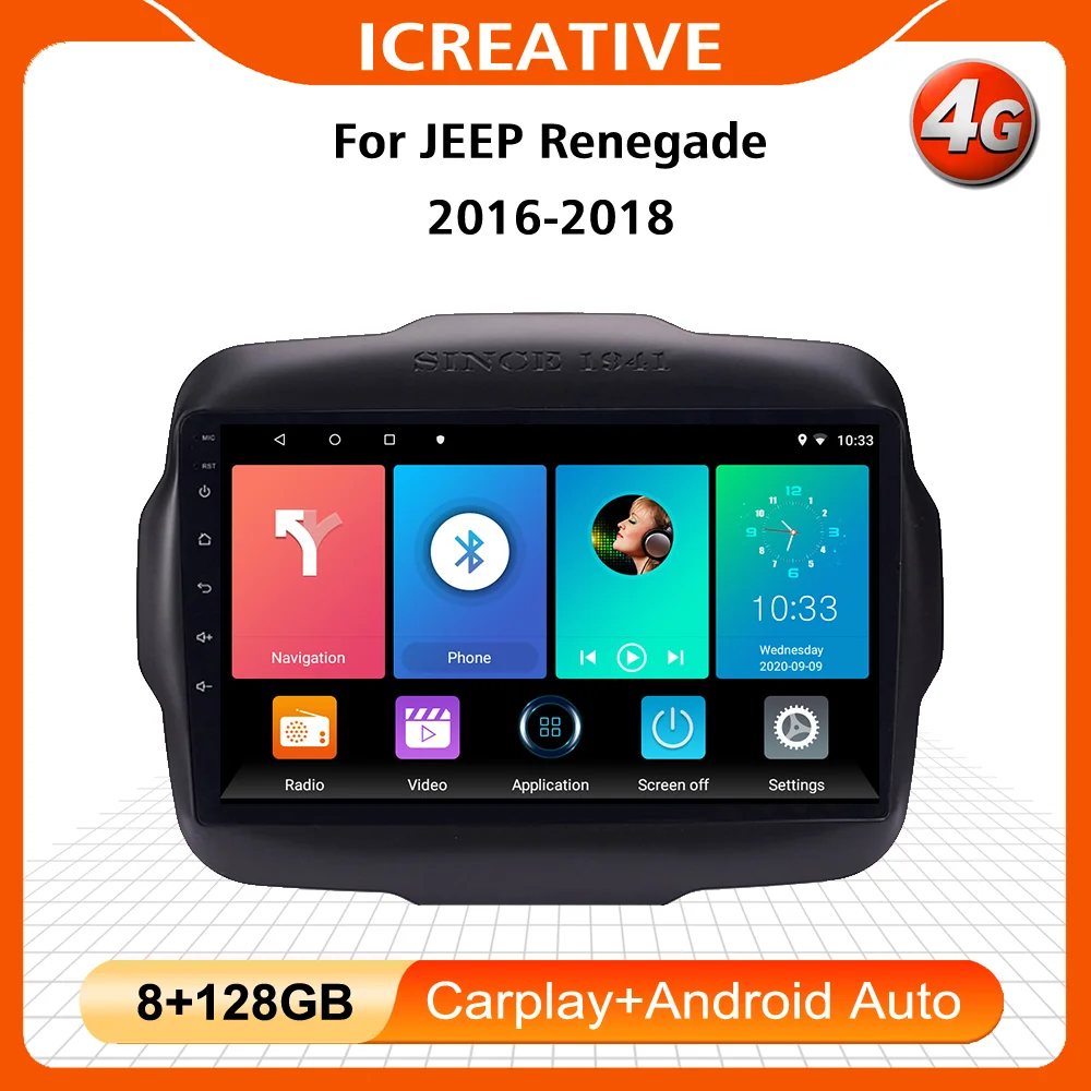 For JEEP Renegade 2016-2020 4G Carplay Android 9inch 2Din Autoradio Car Multimedia Stereo Player Navigation GPS Radio With Frame
For JEEP Renegade 2016-2020 4G Carplay Android 9inch 2Din Autoradio Car Multimedia Stereo Player Navigation GPS Radio With Frame