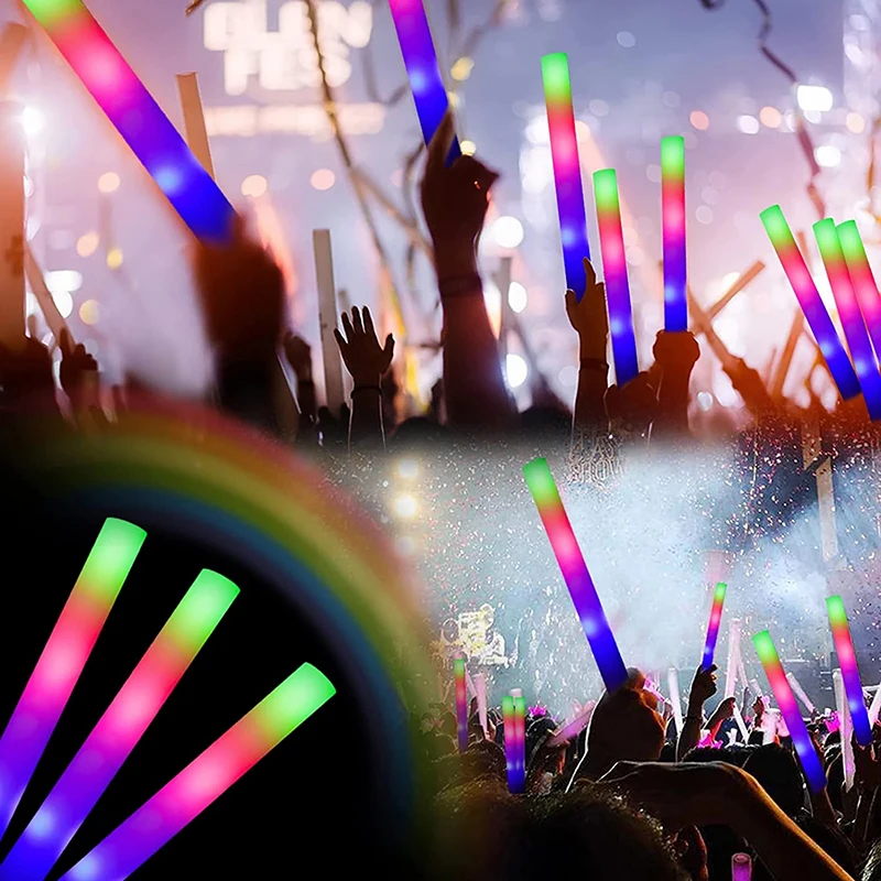 100/150/200pcs Colorful Led Glow Sticks Dance Rgb Led Glow Foam Sticks Bulk Cheer Color Stick Wedding Tube Dark Light For Party
100/150/200pcs Colorful Led Glow Sticks Dance Rgb Led Glow Foam Sticks Bulk Cheer Color Stick Wedding Tube Dark Light For Party