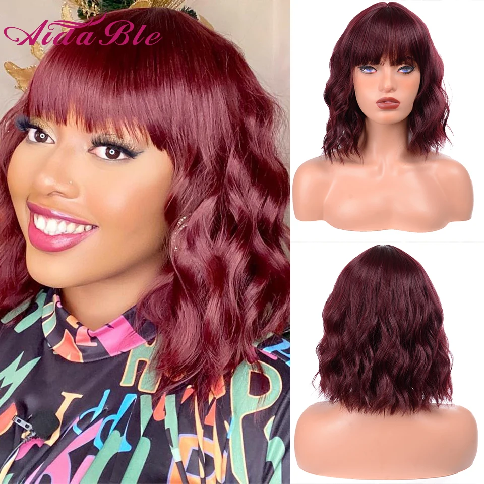 Aidable Synthetic Wigs with Bangs Short Bob Wave Wigs for Women Red Blonde Pink Cosplay Wig Lolita Wigs Heat Resistant Wig
Aidable Synthetic Wigs with Bangs Short Bob Wave Wigs for Women Red Blonde Pink Cosplay Wig Lolita Wigs Heat Resistant Wig