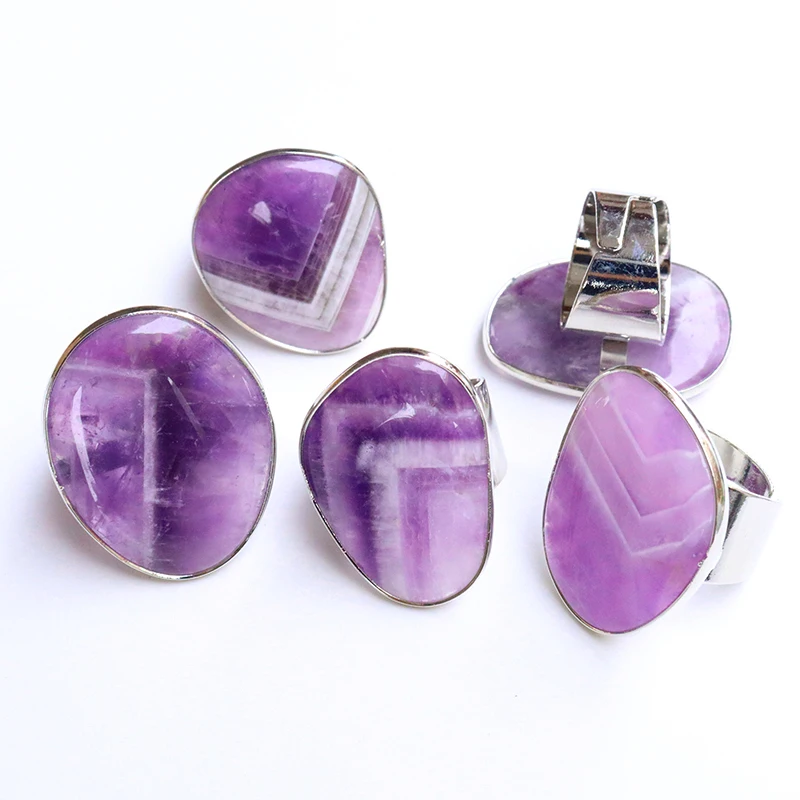 Irregular Crystal Amethyst Open Rings for Women Silver Color Adjustable Reiki Natural Stone Finger Ring Jewelry
Irregular Crystal Amethyst Open Rings for Women Silver Color Adjustable Reiki Natural Stone Finger Ring Jewelry