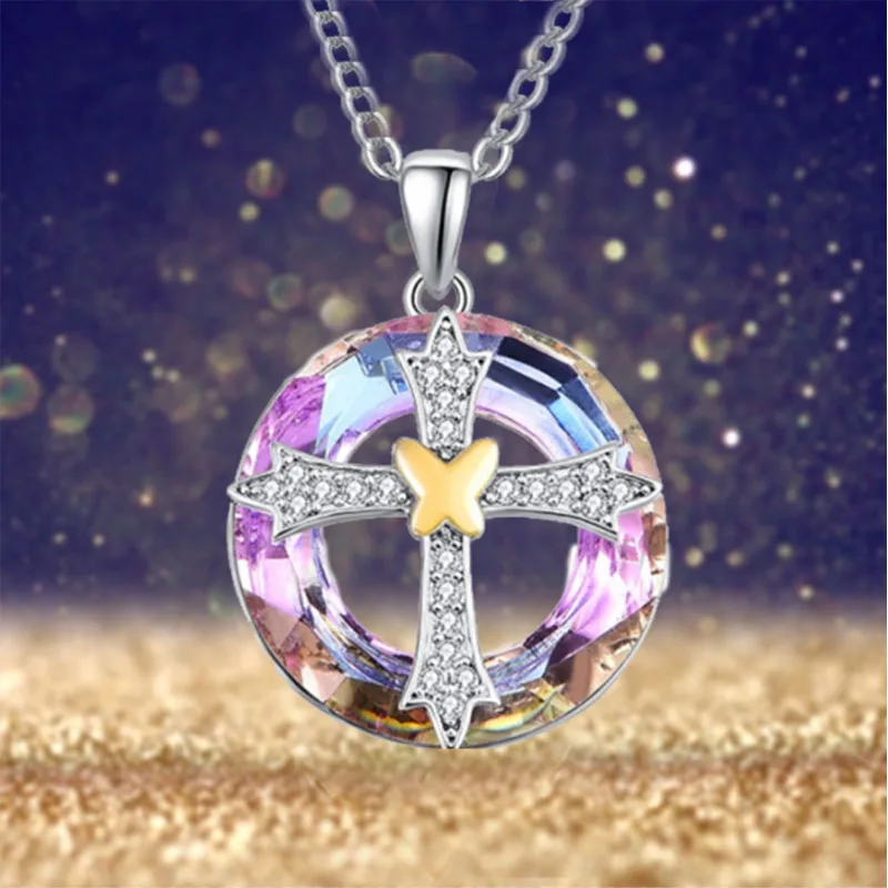 Cross Round Necklace Wedding Beautiful Jewelry Exquisite Gorgeous Pendant Religious Faith Wedding Engagement Jewelry Crystal
Cross Round Necklace Wedding Beautiful Jewelry Exquisite Gorgeous Pendant Religious Faith Wedding Engagement Jewelry Crystal
