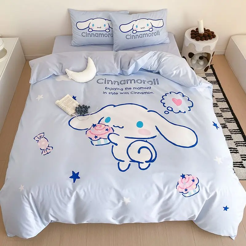 Cinnamoroll Hello Kitty Kuromi Cotton 4-Piece Set Anime Cartoon Sanrio Cotton Quilt Cover Student Dormitory Children Bed 3-Piece
Cinnamoroll Hello Kitty Kuromi Cotton 4-Piece Set Anime Cartoon Sanrio Cotton Quilt Cover Student Dormitory Children Bed 3-Piece