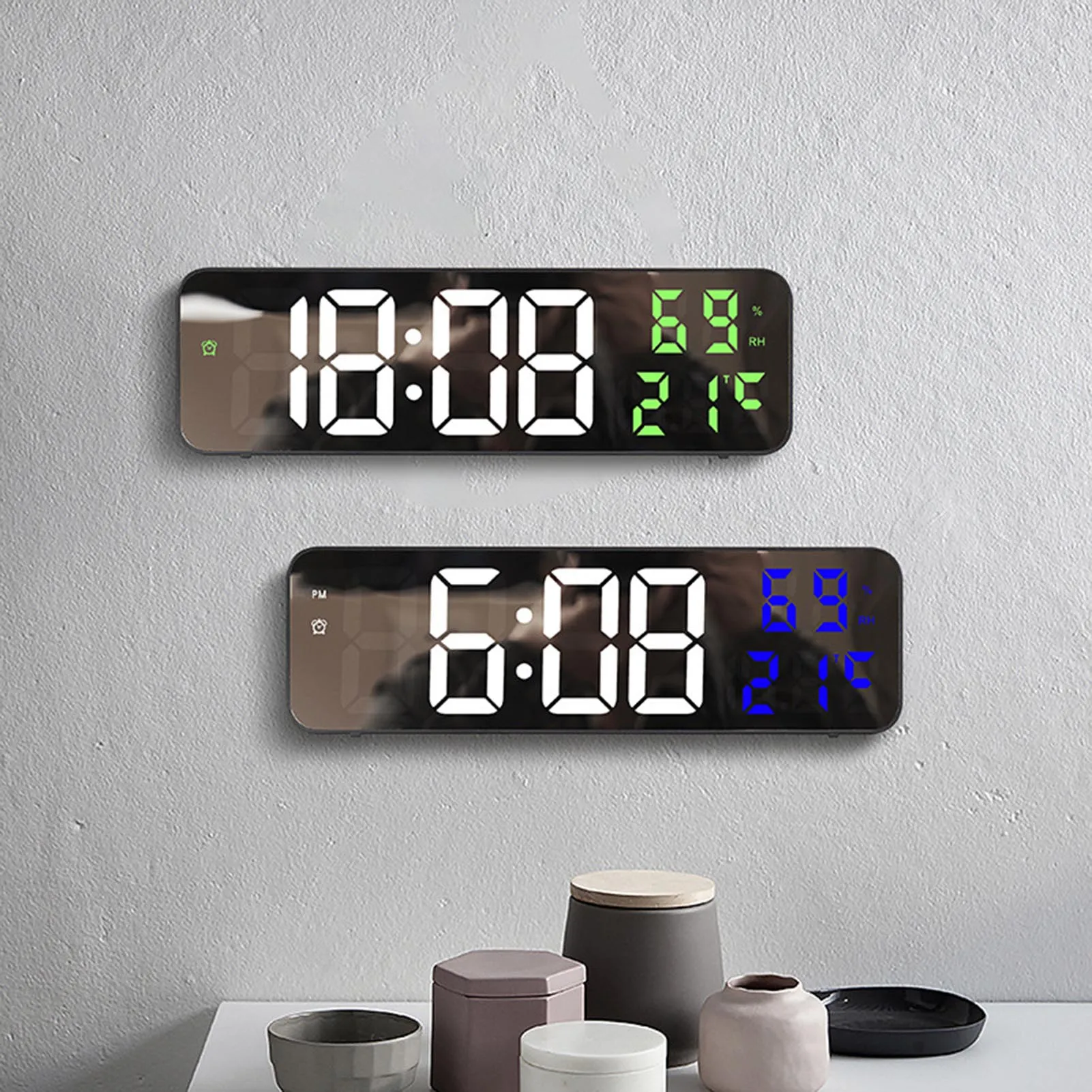 LED Digital Alarm Clock Temperature Date Display Adjustable Brightness Control Clock for Living Room Home Decoration
LED Digital Alarm Clock Temperature Date Display Adjustable Brightness Control Clock for Living Room Home Decoration