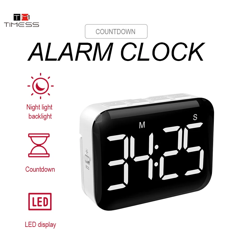 Digital Screen Kitchen Timer Large Display Digital Timer Square Cooking Count Up Countdown Alarm Clock Sleep Stopwatch Clock
Digital Screen Kitchen Timer Large Display Digital Timer Square Cooking Count Up Countdown Alarm Clock Sleep Stopwatch Clock