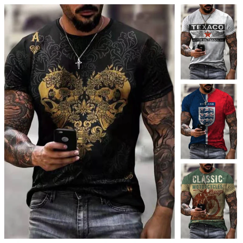 2022 New Summer Man Fashion T shirt Harajuku Men's 3D Printing T-shirt Street Casual Retro T-shirt Sport Short Sleeve Tops Men
2022 New Summer Man Fashion T shirt Harajuku Men's 3D Printing T-shirt Street Casual Retro T-shirt Sport Short Sleeve Tops Men
