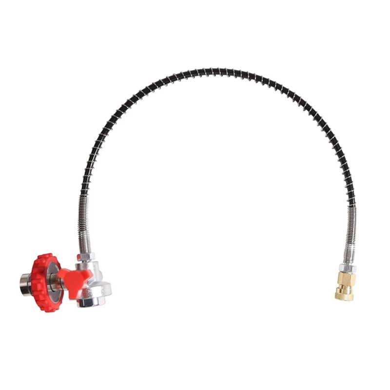24Inch 5000Psi Big Gas Tank To Small Cylinder Stainless Steel DIN G5/8 Fit Air Fill Station Refill Connector
24Inch 5000Psi Big Gas Tank To Small Cylinder Stainless Steel DIN G5/8 Fit Air Fill Station Refill Connector