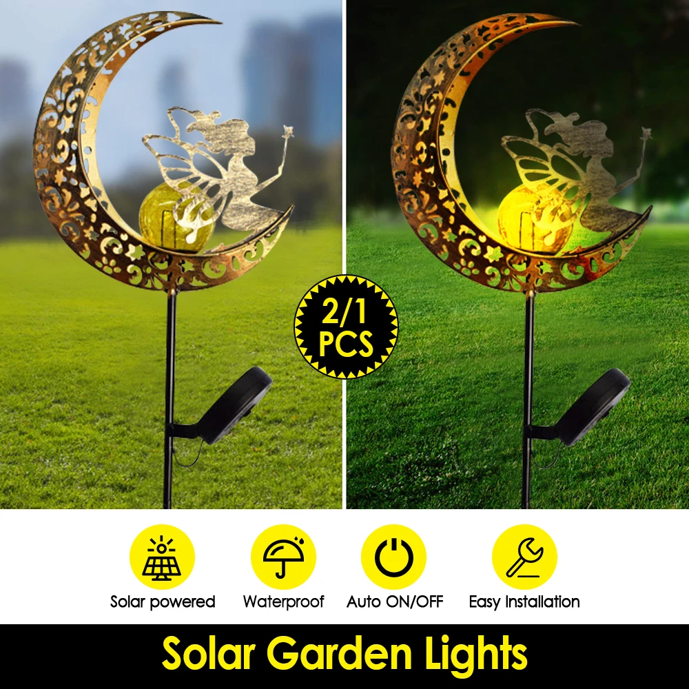 Moon Fairy Solar Lamp Garden Path Light Outdoor Decorative Light Waterproof Solar Lamps for Pathway Courtyard Lawn Patio
Moon Fairy Solar Lamp Garden Path Light Outdoor Decorative Light Waterproof Solar Lamps for Pathway Courtyard Lawn Patio
