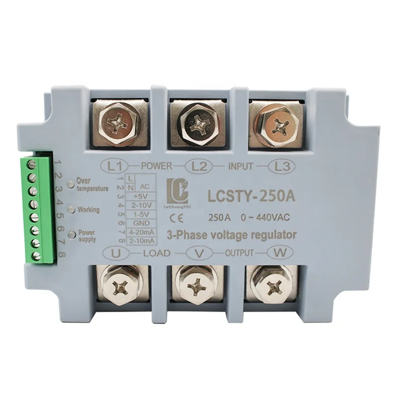 

4-20mA, 2-10V, 1-5V Three phase 380V controller 250A SCR power voltage regulator