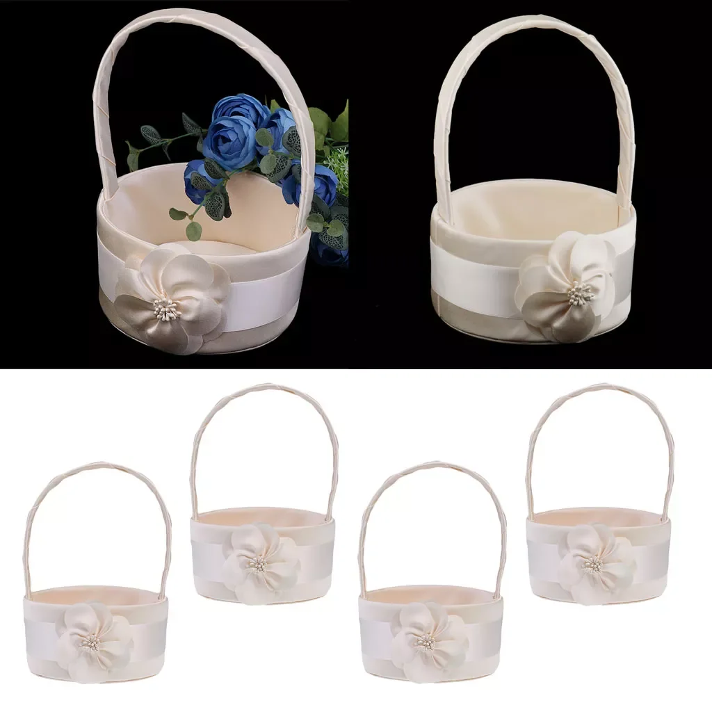 Упаковка из 4 круглых цветочных корзин для свадебной церемонии для девочек, подружек невесты, бутонов, цветов 
Упаковка из 4 круглых цветочных корзин для свадебной церемонии для девочек, подружек невесты, бутонов, цветов