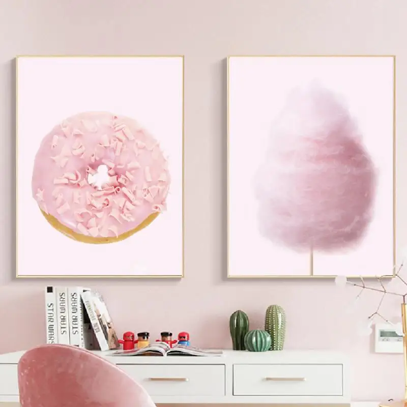Nordic Pink Donuts Cotton Candy Canvas Painting Sweet Wall Art Modern Posters and Prints Home Decor For Living Room Girl Room
Nordic Pink Donuts Cotton Candy Canvas Painting Sweet Wall Art Modern Posters and Prints Home Decor For Living Room Girl Room