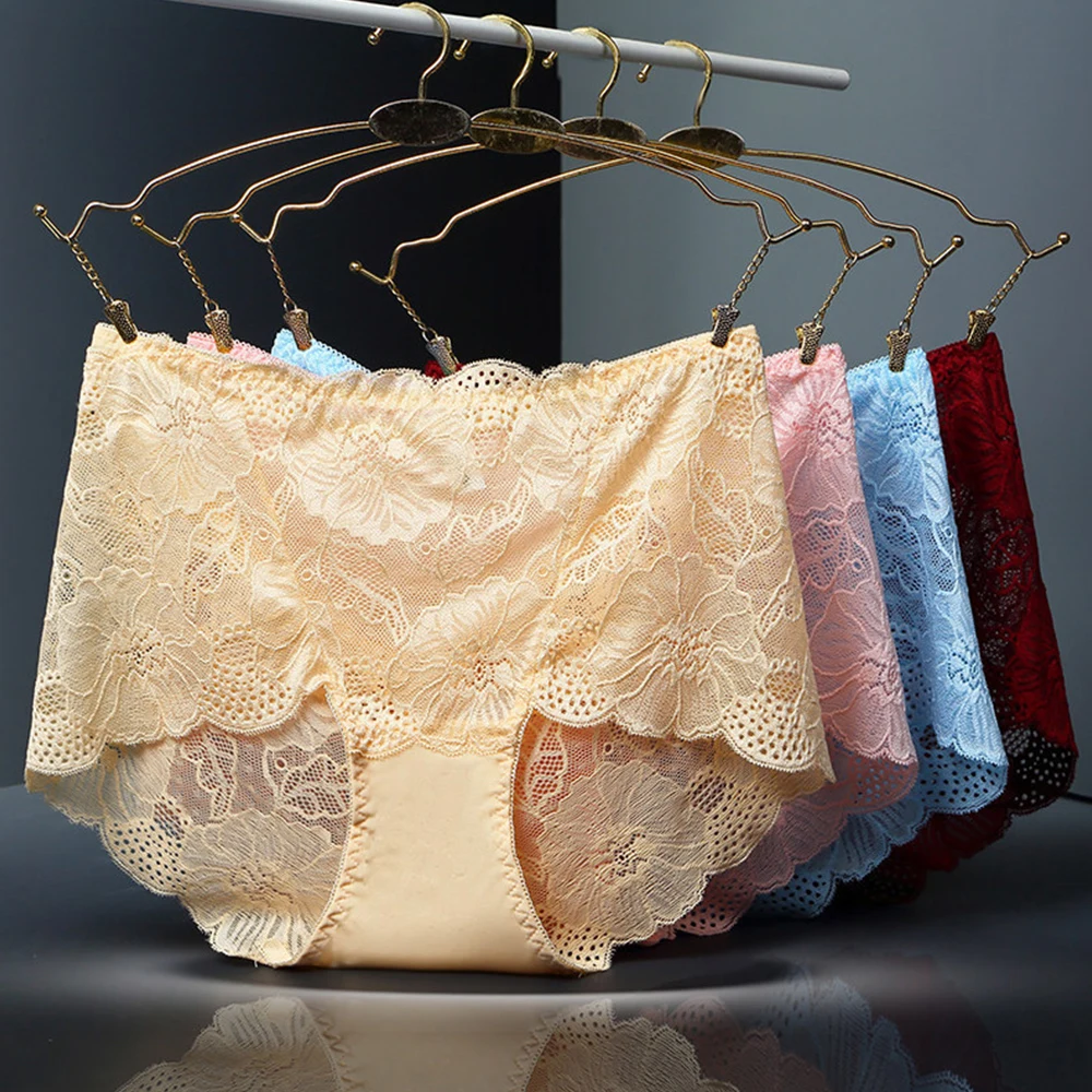 High Waist Lady Panties Briefs French Lace Knicker Underwear Solid Transparent Lingerie Soft Flower Pattern Female Underpants
High Waist Lady Panties Briefs French Lace Knicker Underwear Solid Transparent Lingerie Soft Flower Pattern Female Underpants