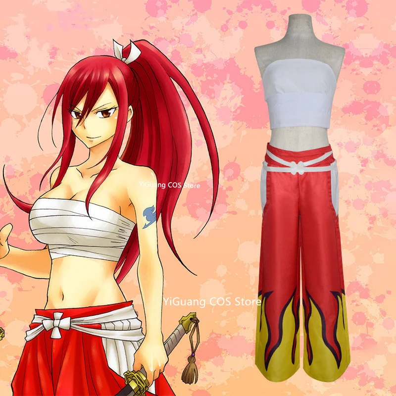 Anime Fairy Tail Cosplay Costume Erza Scarlet Cosplay Costume Brand JapaneseUnisex Halloween Costume Tops Pants Sets
Anime Fairy Tail Cosplay Costume Erza Scarlet Cosplay Costume Brand JapaneseUnisex Halloween Costume Tops Pants Sets