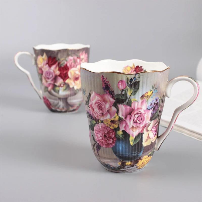 Wourmth High Bone Porcelain Elegant Coffee Mugs European Milk Tea Cups With Gold Rim Cups High Quality Ceramic Drinkware 260ML
Wourmth High Bone Porcelain Elegant Coffee Mugs European Milk Tea Cups With Gold Rim Cups High Quality Ceramic Drinkware 260ML