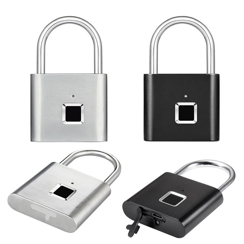 Keyless USB Rechargeable Fingerprint Smart Padlock Quick Unlock Zinc Alloy Door Loker Box Keyed Door Lock Home Security
Keyless USB Rechargeable Fingerprint Smart Padlock Quick Unlock Zinc Alloy Door Loker Box Keyed Door Lock Home Security