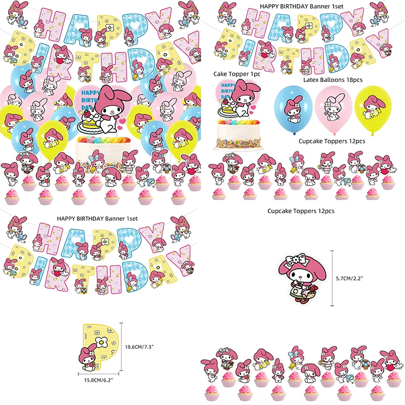 Sanrios My Melody Theme Birthday Party Decoration Supplies Kawaii Hello Kitty Anime Cartoon Pink Tablecloth Cup 9inch Plates Toy
Sanrios My Melody Theme Birthday Party Decoration Supplies Kawaii Hello Kitty Anime Cartoon Pink Tablecloth Cup 9inch Plates Toy