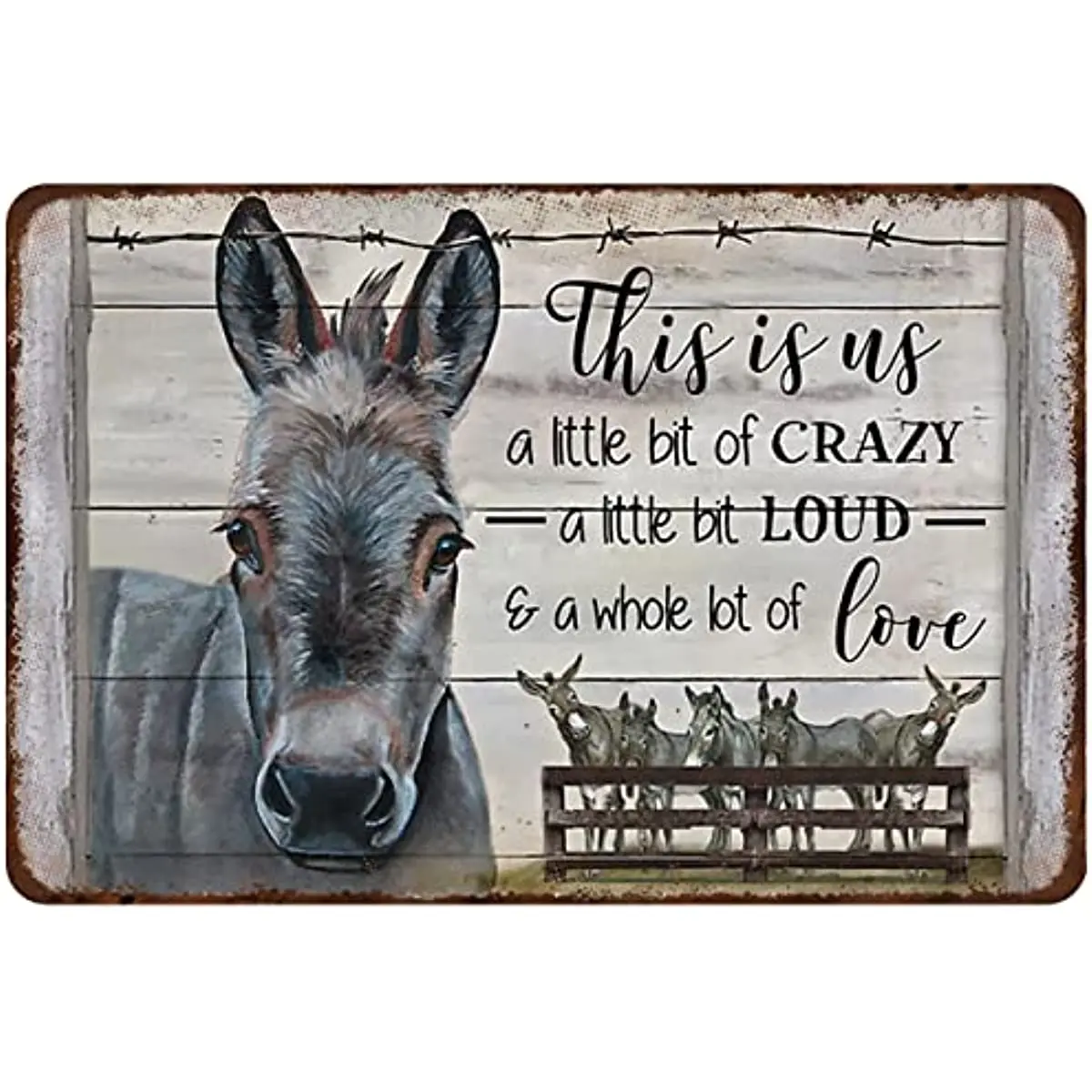 New Metal Signs Retro This is Us Donkey Tin Sign Home Kitchen Bar Farmhouse Ranch Cafe Club Cave Wall Decor
New Metal Signs Retro This is Us Donkey Tin Sign Home Kitchen Bar Farmhouse Ranch Cafe Club Cave Wall Decor