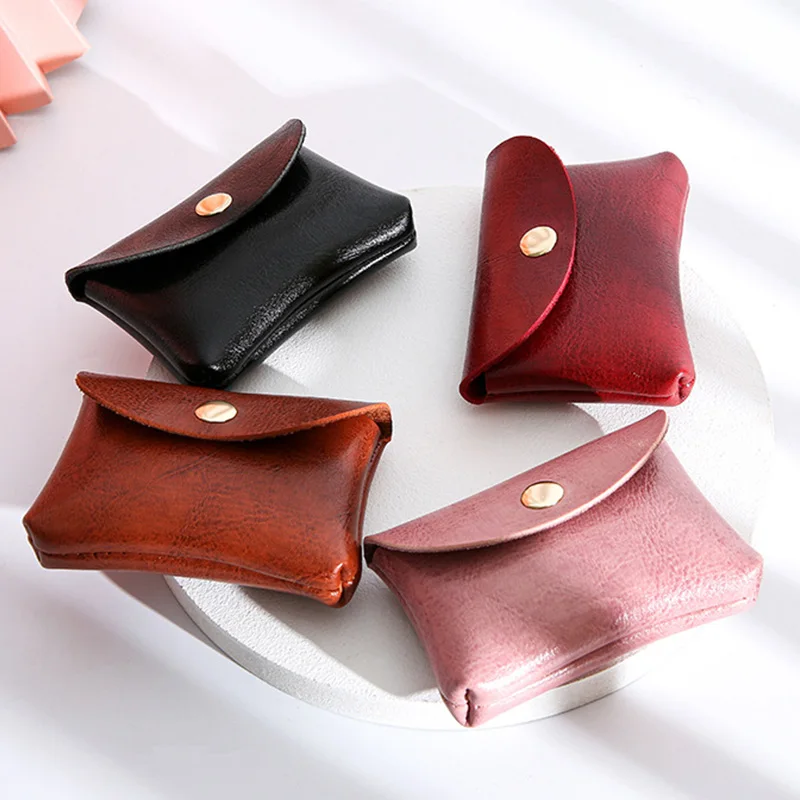 PU Wallet Oil Wax Skin Coin Purse Snap Button Solid Color Credit Card Holder Earphone Lipstick Storage Pouch Retro Mini Simple
PU Wallet Oil Wax Skin Coin Purse Snap Button Solid Color Credit Card Holder Earphone Lipstick Storage Pouch Retro Mini Simple
