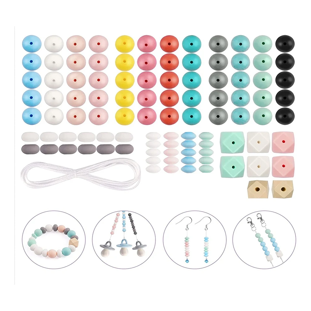 100 Pcs 15mm Silicone Beads Round Shape Polygonal Silicone Beads Silicone Accessory Kit for DIY Keychain Making Bracelet
100 Pcs 15mm Silicone Beads Round Shape Polygonal Silicone Beads Silicone Accessory Kit for DIY Keychain Making Bracelet
