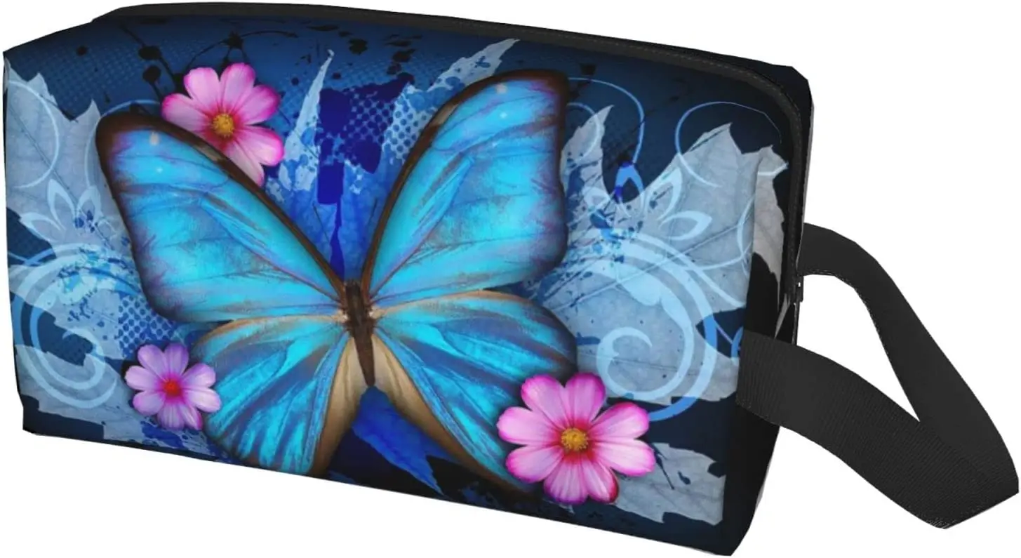 Blue Butterfly Flower Cosmetic Bags For Women Large Capacity Travel Makeup Pouch Portable Travel Waterproof Toiletries Girl Gift
Blue Butterfly Flower Cosmetic Bags For Women Large Capacity Travel Makeup Pouch Portable Travel Waterproof Toiletries Girl Gift