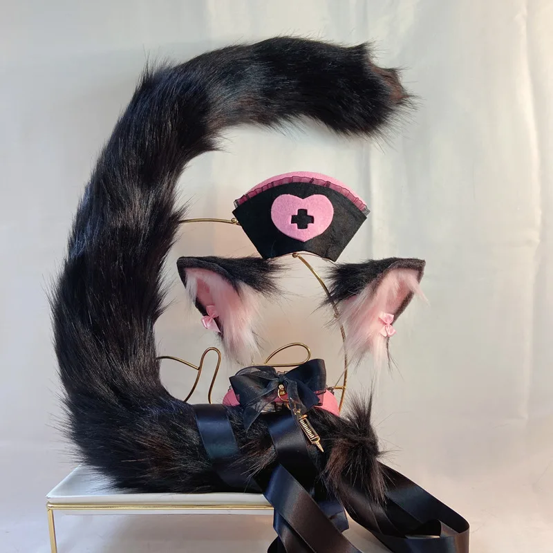 Nurse Cat Simulated Animal Ear KC Animal Tail Wolf Ear Cat Ear Fox Ear Hair Hoop Edge Clip Hair Ornament Hand Made Cos
Nurse Cat Simulated Animal Ear KC Animal Tail Wolf Ear Cat Ear Fox Ear Hair Hoop Edge Clip Hair Ornament Hand Made Cos