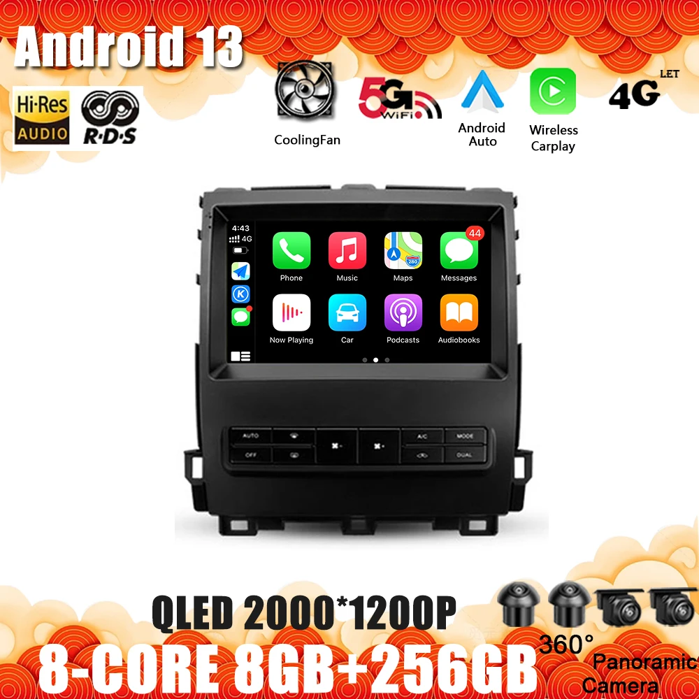Car Radio Multimedia Player Android 13 For Toyota Land Cruiser Prado 120 For Lexus GX470 J120 2002- 2009 Navigation GPS Carplay
Car Radio Multimedia Player Android 13 For Toyota Land Cruiser Prado 120 For Lexus GX470 J120 2002- 2009 Navigation GPS Carplay