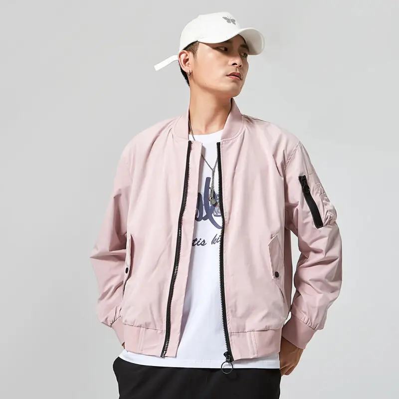 Jacket Male2022Spring Korean Style Trendy Solid Color Baseball Collar Men's Coat Casual All-Matching Tops 
Jacket Male2022Spring Korean Style Trendy Solid Color Baseball Collar Men's Coat Casual All-Matching Tops