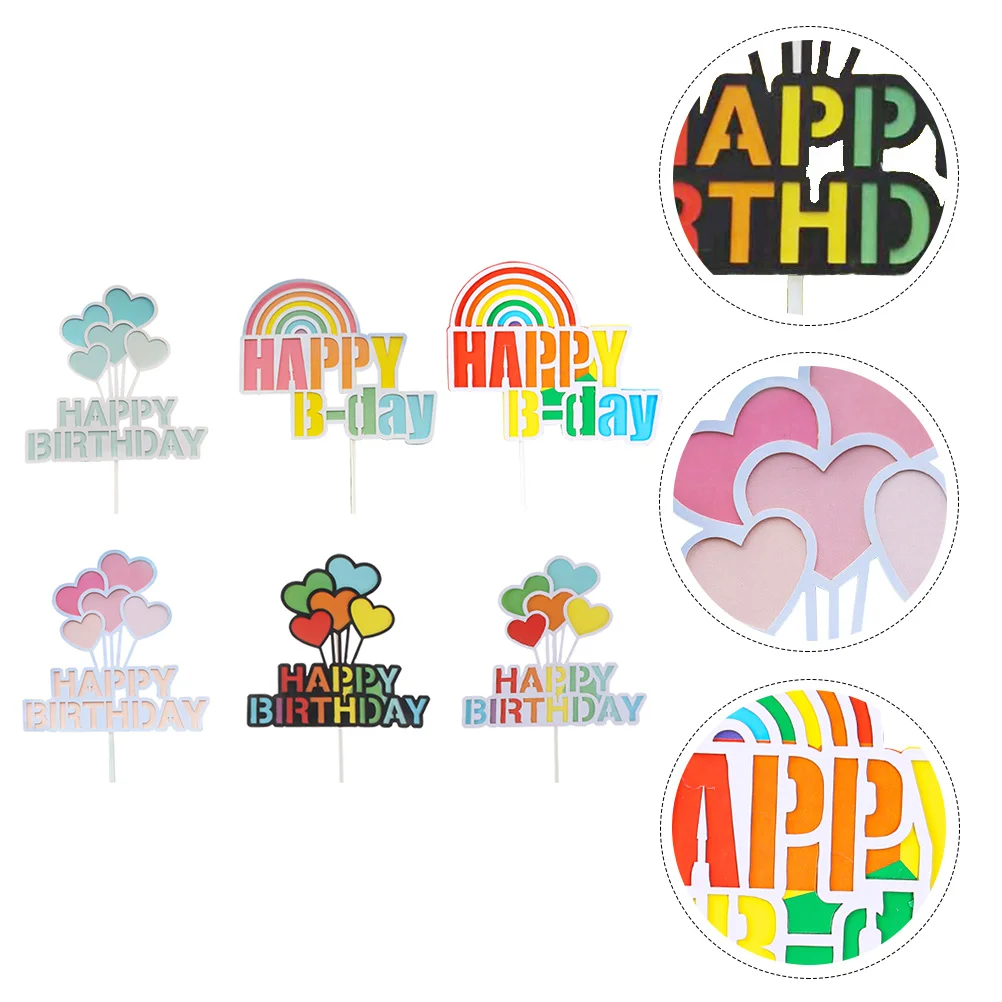 6Pcs Birthday Heart Cupcake Toppers Supplies
6Pcs Birthday Heart Cupcake Toppers Supplies