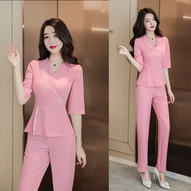 Spa Uniforms Women Workwear Beauty Clothing Beautician scrubs Work Clothes Beauty salon tattoo artist Uniform 2pcs Set Wholesale
Spa Uniforms Women Workwear Beauty Clothing Beautician scrubs Work Clothes Beauty salon tattoo artist Uniform 2pcs Set Wholesale