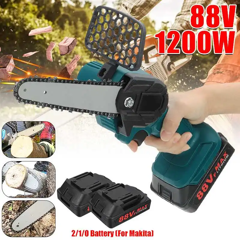 VIOLEWORKS 1200W 88V One-Hand Electric Chain Saw Portable Woodworking Tools Cordless Wood Spliting Chainsaw
VIOLEWORKS 1200W 88V One-Hand Electric Chain Saw Portable Woodworking Tools Cordless Wood Spliting Chainsaw