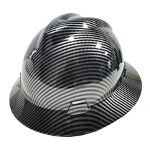Safety Helmet Full Brim Hard Hat Carbon Fiber Construction Work Cap Lightweight High Strength Railway ABS Protective Hard Hat