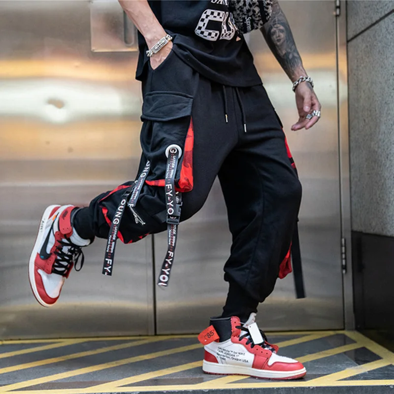 New 2022 Joggers Cargo Pants for Men Casual Hip Hop Hit Color Pocket Male Trousers Sweatpants Streetwear Ribbons Techwear Pants
New 2022 Joggers Cargo Pants for Men Casual Hip Hop Hit Color Pocket Male Trousers Sweatpants Streetwear Ribbons Techwear Pants