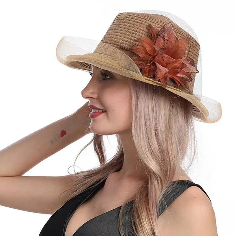 Organza Floral Cap for Women Summer Fashion Wide Brim Straw Hat Outdoor Travel Casual Temperament Uv Protection Sunbonnet Cap
Organza Floral Cap for Women Summer Fashion Wide Brim Straw Hat Outdoor Travel Casual Temperament Uv Protection Sunbonnet Cap
