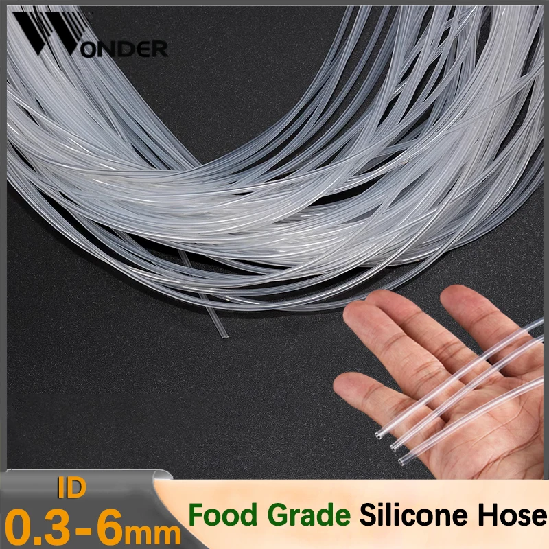 Прозрачная гибкая силиконовая трубка, пищевая капиллярная трубка, термостойкость, нетоксичный ID 0,3-6 мм 
Прозрачная гибкая силиконовая трубка, пищевая капиллярная трубка, термостойкость, нетоксичный ID 0,3-6 мм