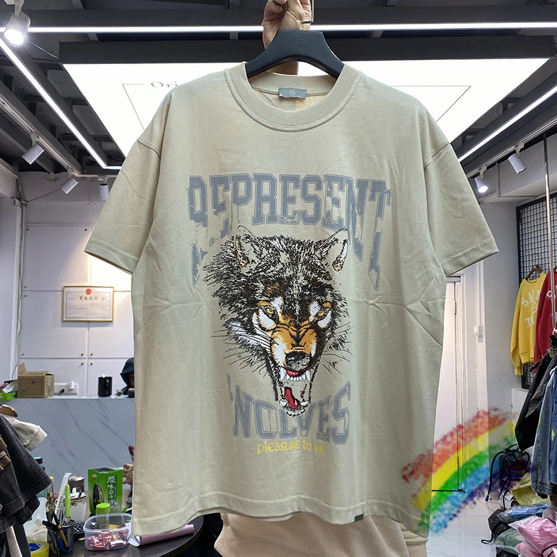 2022ss Represent T-shirt Men Women Vintage Wolf Head Represent Heavy Fabric Tee Washed Short Sleeve
2022ss Represent T-shirt Men Women Vintage Wolf Head Represent Heavy Fabric Tee Washed Short Sleeve