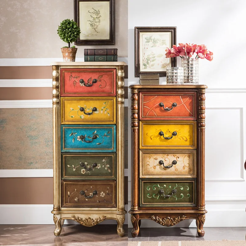 American Color Chest of Drawers Living Room Height Side Cabinet Complete Retro Furniture Entrance Cabinet Painted Solid Wood
American Color Chest of Drawers Living Room Height Side Cabinet Complete Retro Furniture Entrance Cabinet Painted Solid Wood