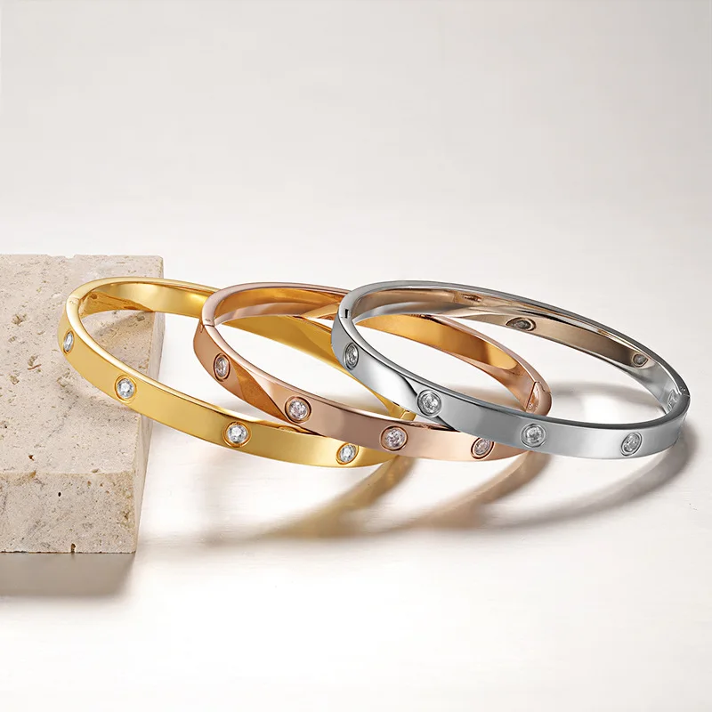 Luxury Shiny Beautiful Lovers Bracelets Woman Bracelets Stainless Steel Bangles and bracelet
Luxury Shiny Beautiful Lovers Bracelets Woman Bracelets Stainless Steel Bangles and bracelet
