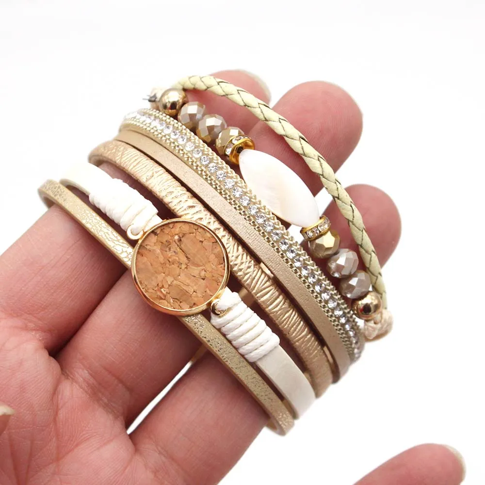 Fashion Irregular Pearl Charm Bracelet Multi Strand Braided Leather Wrap Bracelets Magnetic Bohemian Womens Jewelry Pulseras
Fashion Irregular Pearl Charm Bracelet Multi Strand Braided Leather Wrap Bracelets Magnetic Bohemian Womens Jewelry Pulseras