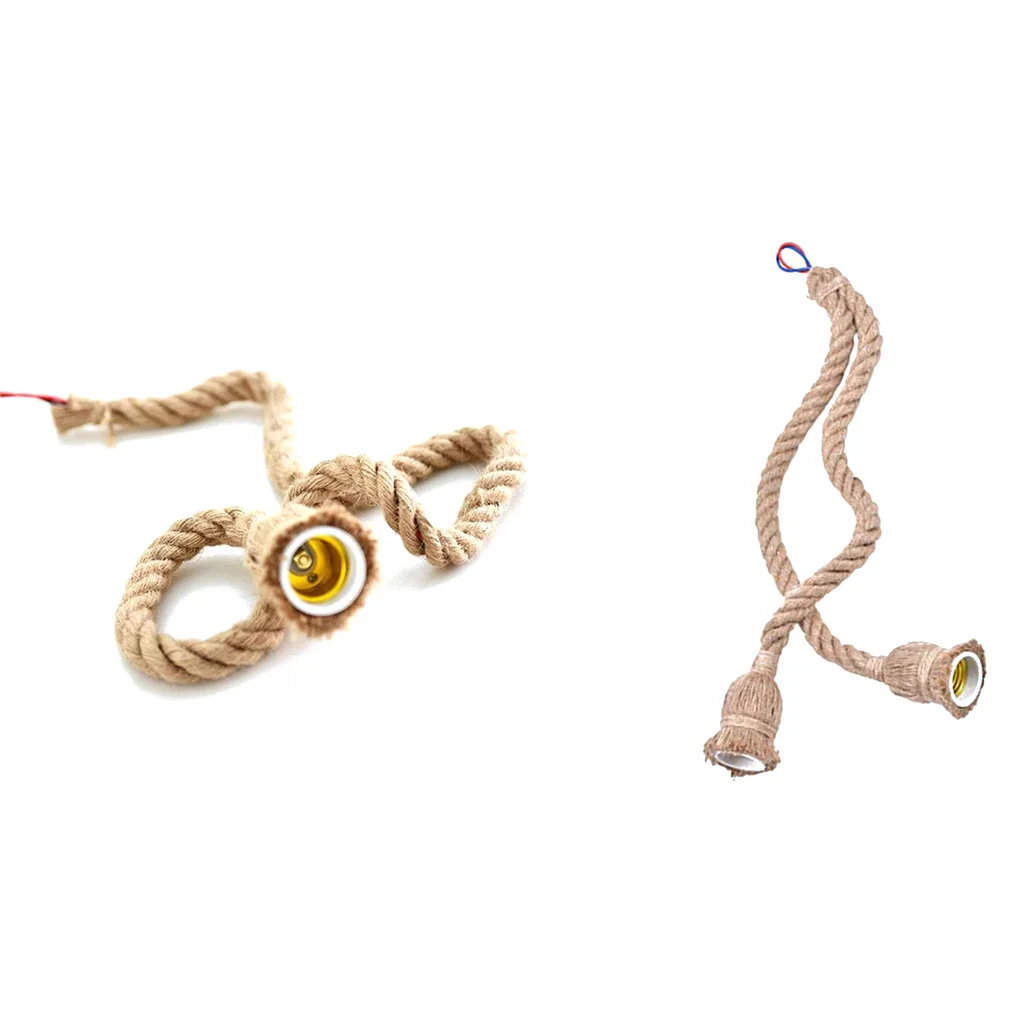 1m 1 5m Single Double Heads Hemp Rope E27 Bulb Holder Cord Electric Wire DIY Pendant Decorative Light Base 
1m 1 5m Single Double Heads Hemp Rope E27 Bulb Holder Cord Electric Wire DIY Pendant Decorative Light Base