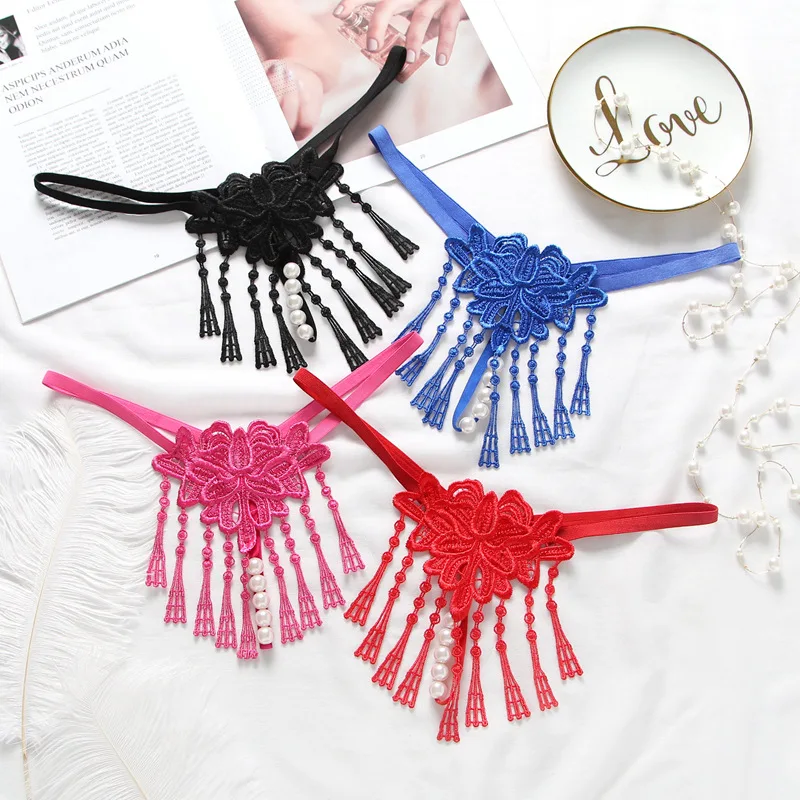 Women Sexy Underwear G String Embroidered Thong Tassel Panties Sexy Lingerie Low Waist G-String Female Briefs
Women Sexy Underwear G String Embroidered Thong Tassel Panties Sexy Lingerie Low Waist G-String Female Briefs