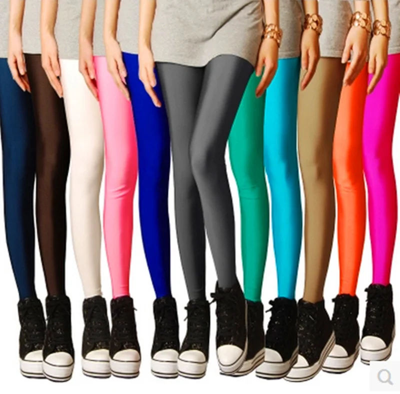 

New Spring Autume Solid Candy Neon Leggings for Women High Stretched Female Sexy Legging Pants Girl Clothing Leggins 2022 Spring