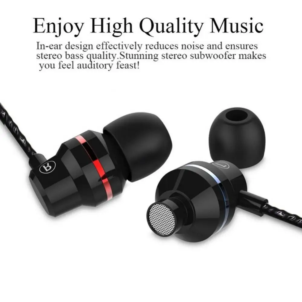 Metal Earphone Portable In-ear Smartphone Headset 3.5mm Microphone Earphone Wired Headset Headphone Cable Round Hole Earphone
Metal Earphone Portable In-ear Smartphone Headset 3.5mm Microphone Earphone Wired Headset Headphone Cable Round Hole Earphone