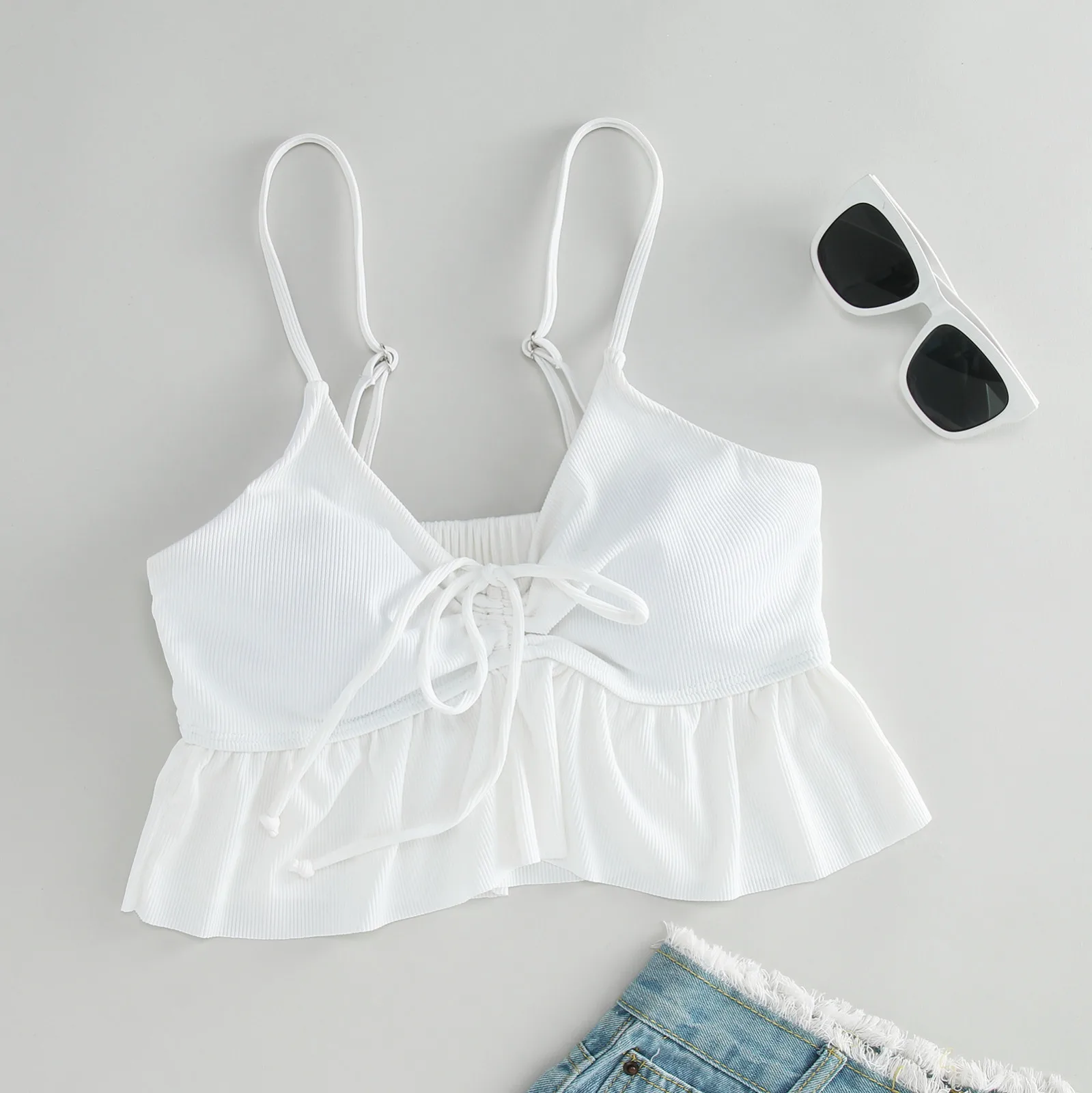 Женские топы бикини на косточках, бандо, Бандажное бикини с пуш-ап и оборками, бразильские однотонные купальники, пляжная одежда, топы, летни...
Женские топы бикини на косточках, бандо, Бандажное бикини с пуш-ап и оборками, бразильские однотонные купальники, пляжная одежда, топы, летни...