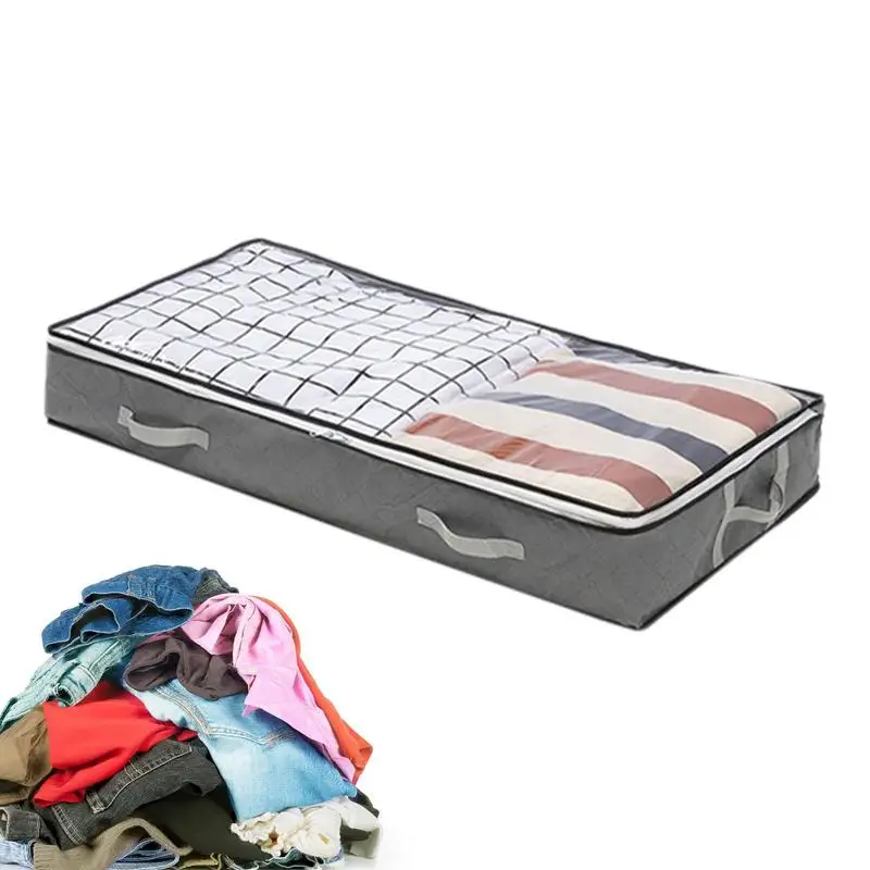 Underbed Storage 80l Under Bed Organizer With Clear Window Blankets Clothes Comforters Storage Bag Breathable Zippered Organizer
Underbed Storage 80l Under Bed Organizer With Clear Window Blankets Clothes Comforters Storage Bag Breathable Zippered Organizer