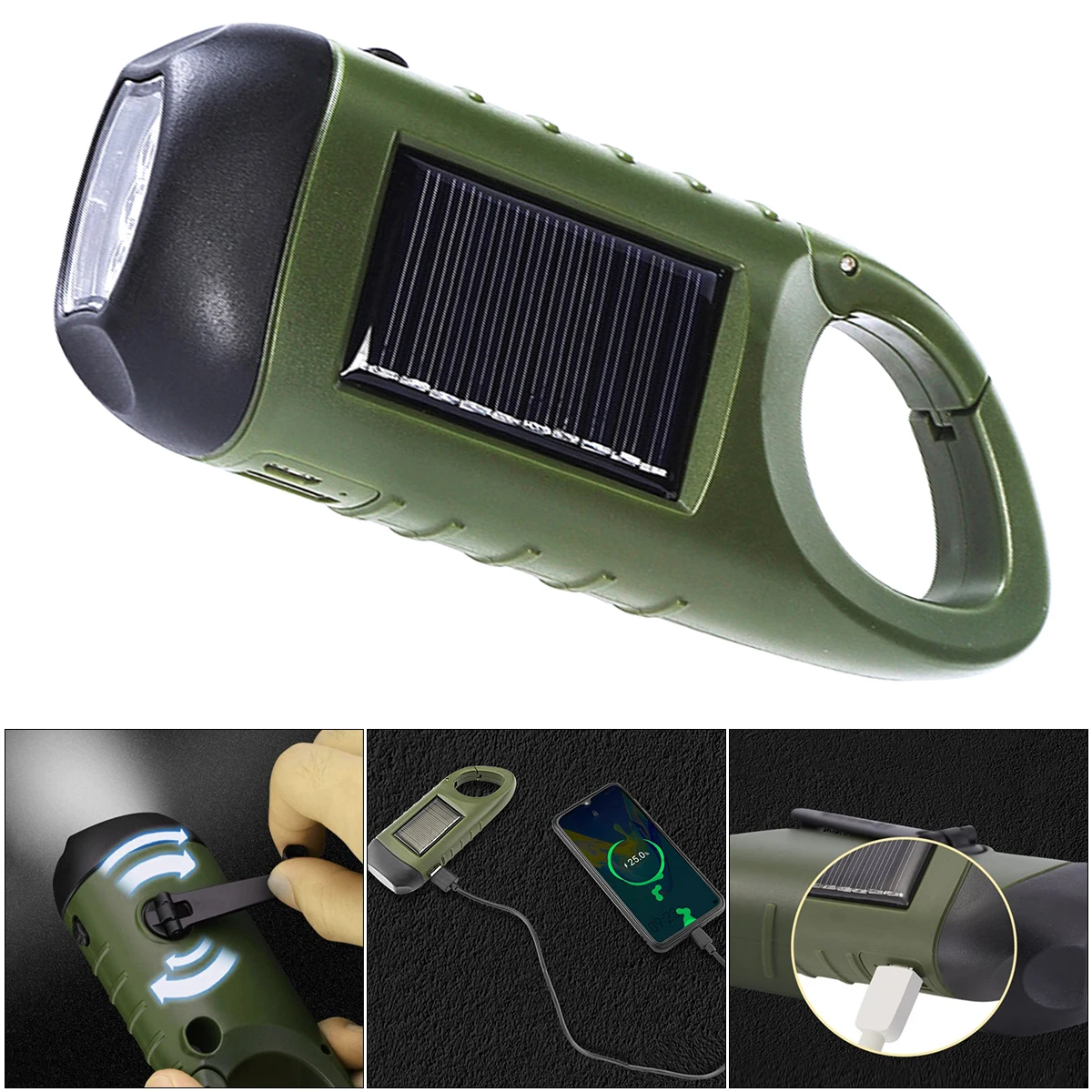 Solar Powered Flashlight Hand Crank Dynamo Rechargeable LED Light Lamp Charging Powerful Torch Light For Outdoor Camping
Solar Powered Flashlight Hand Crank Dynamo Rechargeable LED Light Lamp Charging Powerful Torch Light For Outdoor Camping