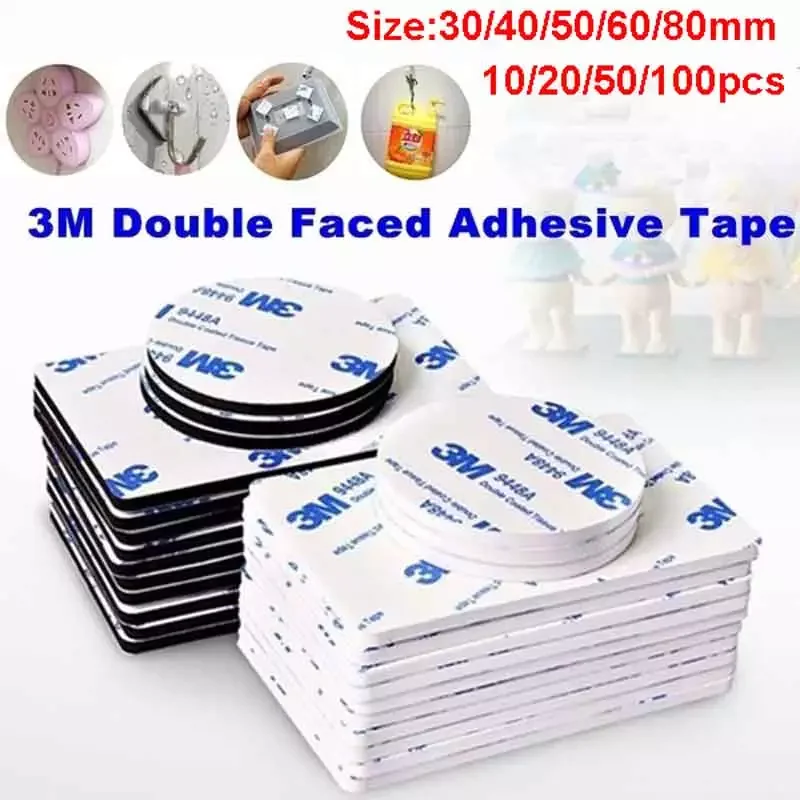 Adhesive Tape Double Sided White Foam Tape Strong Pad Mounting Adhesive Pad Mounting Tape Two Sides Mounting Sticky 10-100PCS
Adhesive Tape Double Sided White Foam Tape Strong Pad Mounting Adhesive Pad Mounting Tape Two Sides Mounting Sticky 10-100PCS