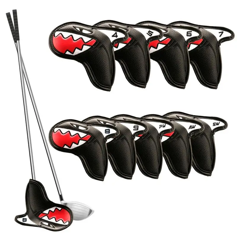 9Pcs Golf Iron Headcover | Cute Sharks Design With Number Golf Accessories | For Drivers Hybrids Putter Golf Club Head Cover Set
9Pcs Golf Iron Headcover | Cute Sharks Design With Number Golf Accessories | For Drivers Hybrids Putter Golf Club Head Cover Set